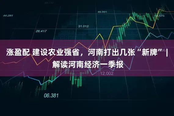 涨盈配 建设农业强省，河南打出几张“新牌” | 解读河南经济一季报